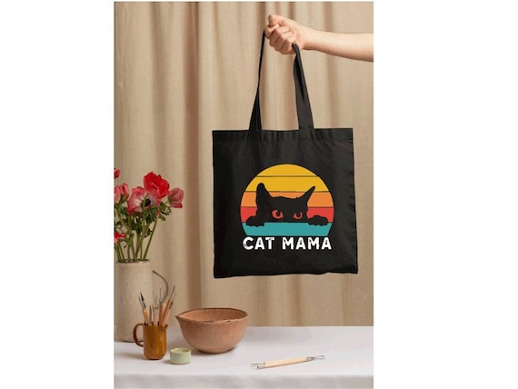 Cat Mama Tote Bag, Cat Tote Bag, Fur Mama Tote Bag, Cat Mom Bag, Cat Owner Bag Women, Gift For Cat Lover, Gift for Her, Pet Lover Tote Bag