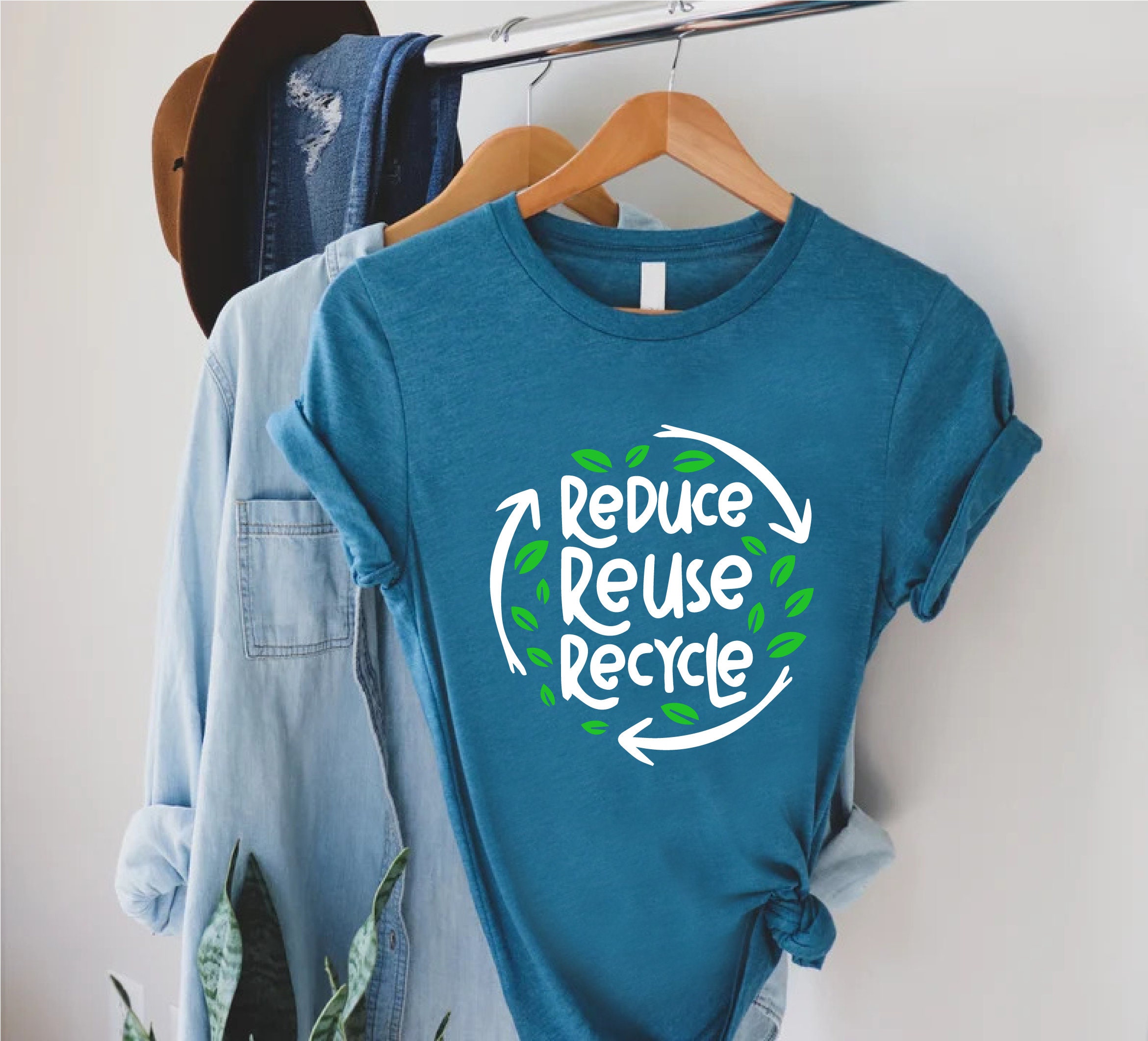Reduce Reuse Recycle Shirt, Earth Day T-shirt, Earth Awareness Shirt ...
