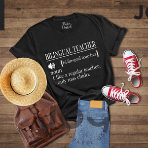 Bilingual Teacher, Definition Shirt, Maestra Shirt, Dual Language Teacher, Spanish Teacher Gift, Spanish Language Day Shirt, Mexican Teacher image 4