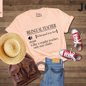 Bilingual Teacher, Definition Shirt, Maestra Shirt, Dual Language Teacher, Spanish Teacher Gift, Spanish Language Day Shirt, Mexican Teacher image 6