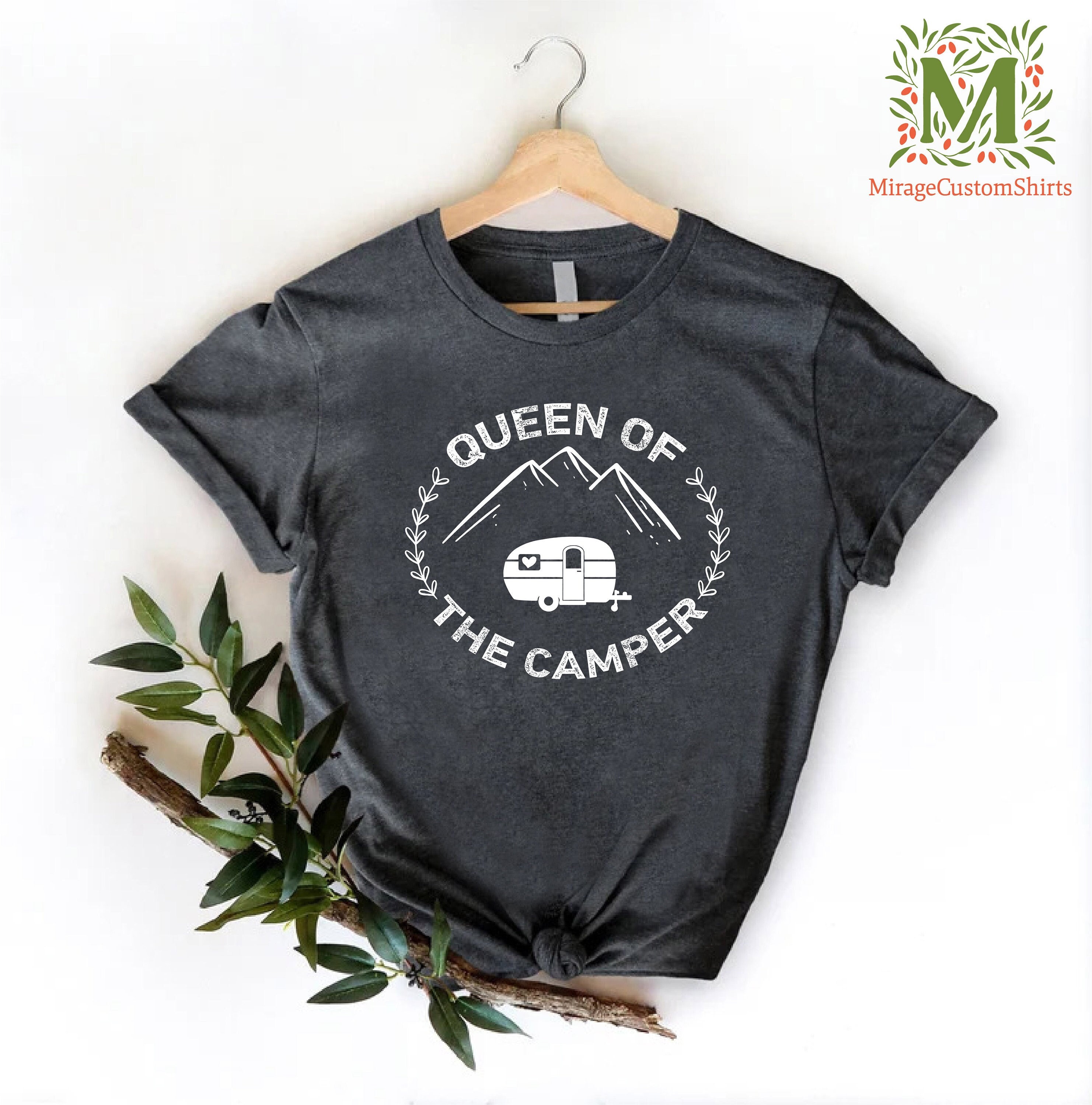 Queen of the Camper Shirt, Camping Shirt for Women, Hiking Gift Shirt, Womens Camping Shirts, Nature Lover Gift, Adventurer Gift, Road Trip