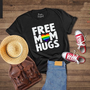 Free Mom Hugs Pride Month Shirt, LGBT Mom Shirt, Gay Pride Shirt, Pride Ally Shirt, Texas Pride Shirt, Queer Pride, Pride Parade Shirts