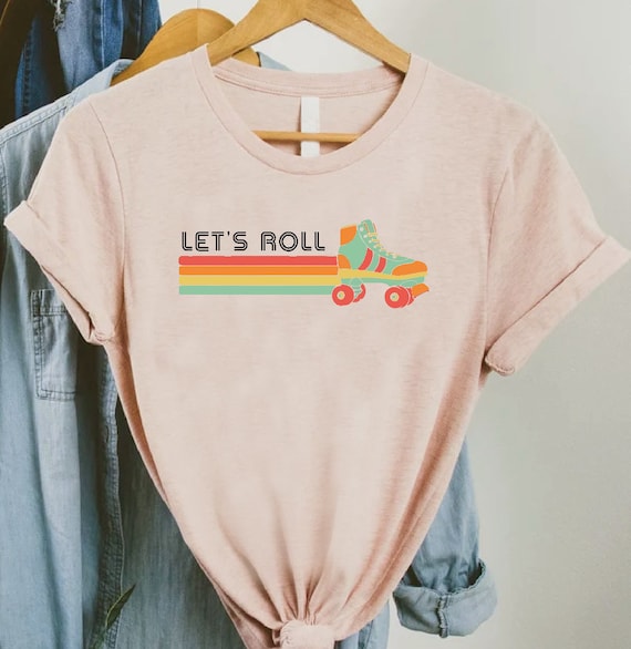 Let's Roll Shirt, Roller Skate Shirt, 90s Roller Skate T-Shirt, Retro Summer Kid Shirt, 80s Kid Shirt, Gift For Skater, Roller Skating Party
