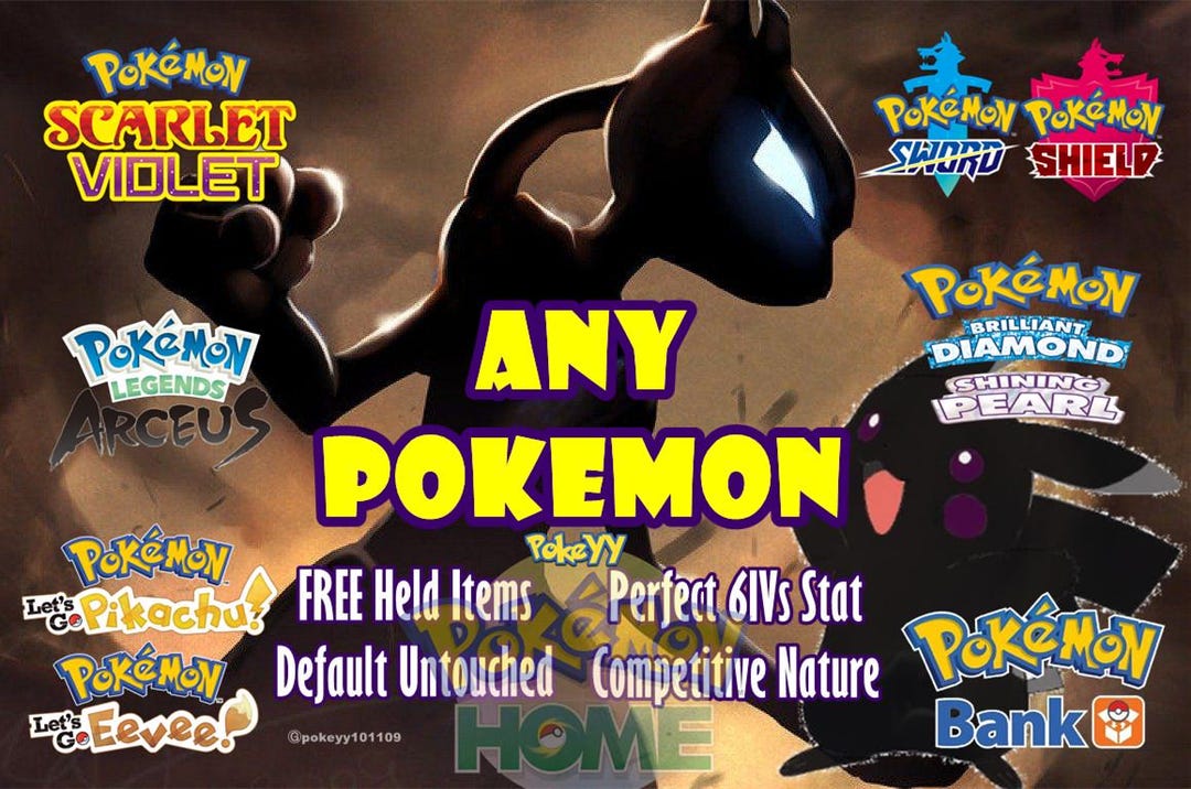 Swsh Switch Custom Pokemon | SHINY 6V | Nintendo Switch | Pokemon HOME Scarlet ...