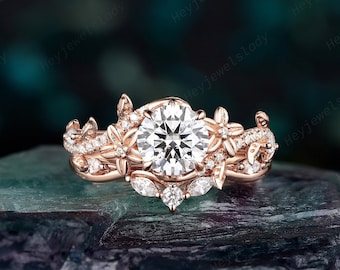 IGI Certified 1 Carat Lab Grown Diamond Floral Engagement Ring