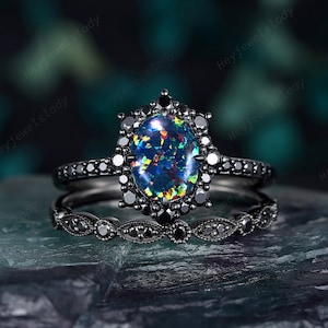 Gothic opal ring sales