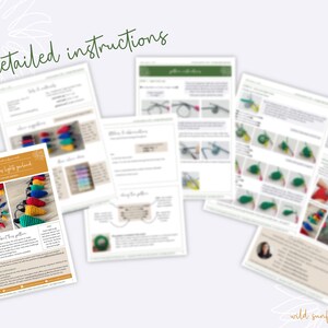 May include: A crochet pattern for a vintage Christmas light garland. The pattern includes detailed instructions and color charts for creating the lights. The image shows a finished garland with colorful lights.