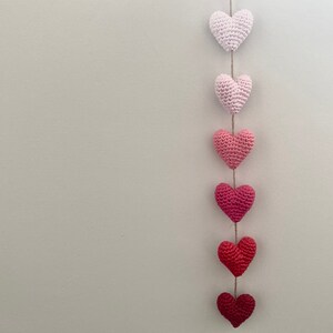 CROCHET PATTERN Heart Decoration / Ornament 3 sizes DIY Valentines gift image 10