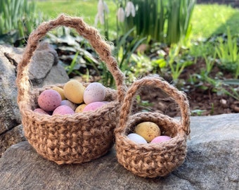 CROCHET PATTERN - Little Treat Baskets - 2 sizes | Easter Treat Baskets (written in ENGLISH - pdf instant download)