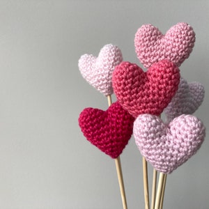 CROCHET PATTERN Heart Decoration / Ornament 3 sizes DIY Valentines gift image 1