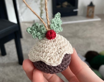 CROCHET PATTERN - Christmas Pudding Decoration / Ornament