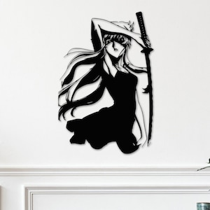Arte de parede de metal de anime Decoração de parede de anime