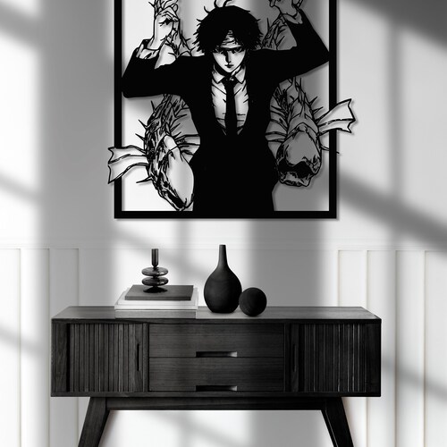 Anime Metal Wall Art Anime Wall Decor Etsy