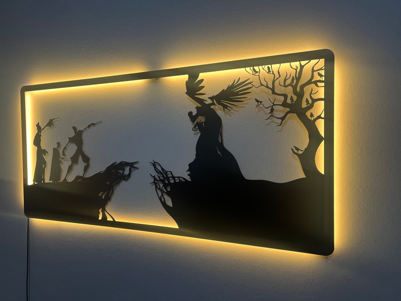 Anime Metal Wall Art Anime Wall Decor Etsy