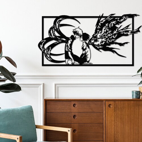 Anime Metal Wall Art Anime Wall Decor Etsy