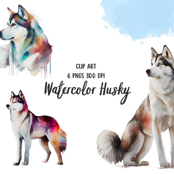 Husky Dog Clip Art - Etsy