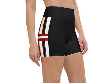 High Waisted Black Yoga Shorts: Women's Fitness Activewear