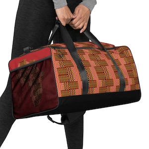 Afrikanischer Map Print Duffle Reise-Sporttasche - Langlebig und stilvoll - Ideal für Männer und Frauen