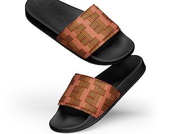 Women's Kente Print Slides: African Loungewear Footwear