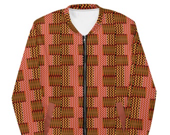 African Print Bomber Jacket: Unisex Polyester Ankara Jacket