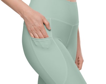 Green Pocket Leggings: High-Waisted Activewear