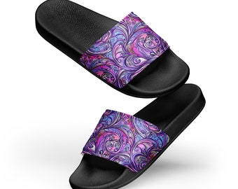 Women's Slides with Cushioned Upper Strap and Textured Footbed - Comfort meets Style