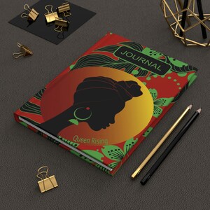 Queen Rising Journal: African American Melanin Art, Matte Hardcover