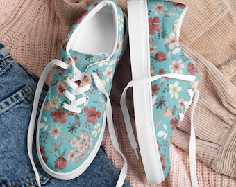 Zapatos de lona con cordones para mujer