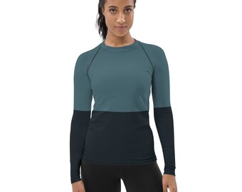 Women's UPF 50+ Rash Guard: Long Sleeve Swim Shirt