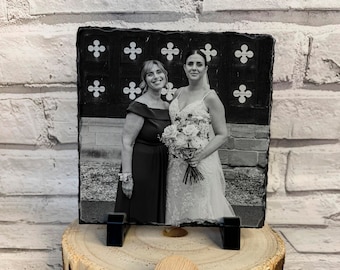 Personalized Photo Rock Slate: Custom Square Keepsake Gift