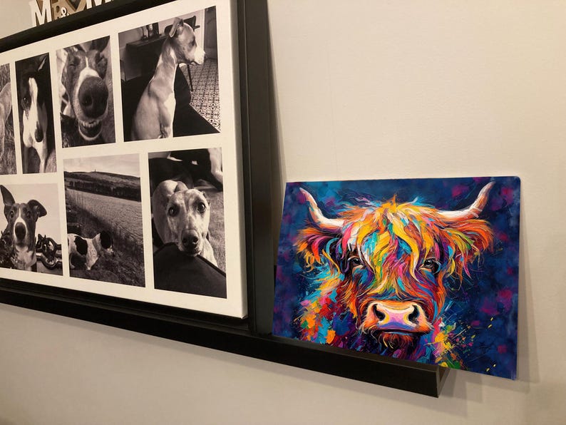 Highland Coo Worktop Saver wall display