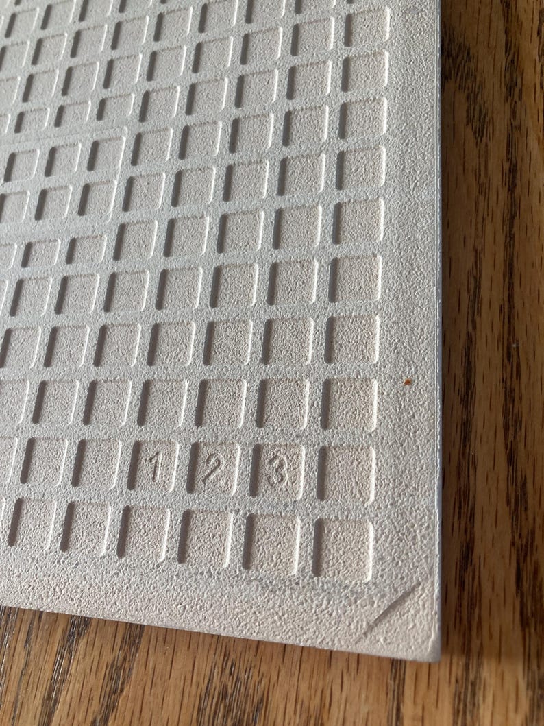 close up of Back of personalised tile