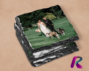 Custom Photo Slate Coaster: Personalized Picture Drink Coaster