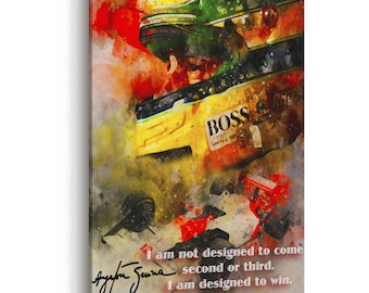Ayrton Senna F1 Canvas Art: Motorsport Wall Decor