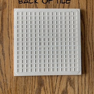 Back of personalised tile