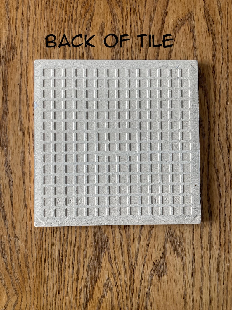 Back of personalised tile
