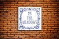 Mediterranean House Number Tile: Personalized Spanish Villa Sign