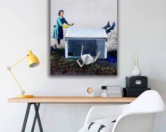 Banksy Valentine's Mascara Graffiti Canvas Art - Margate Street Art