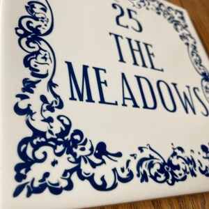 close up of  personalised tile