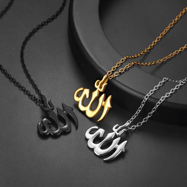 Islam Allah Symbol Pendentif Collier pour Hommes et Femmes Allah Bénédiction Charme Party Pendentif Bijoux Accessoires Collier