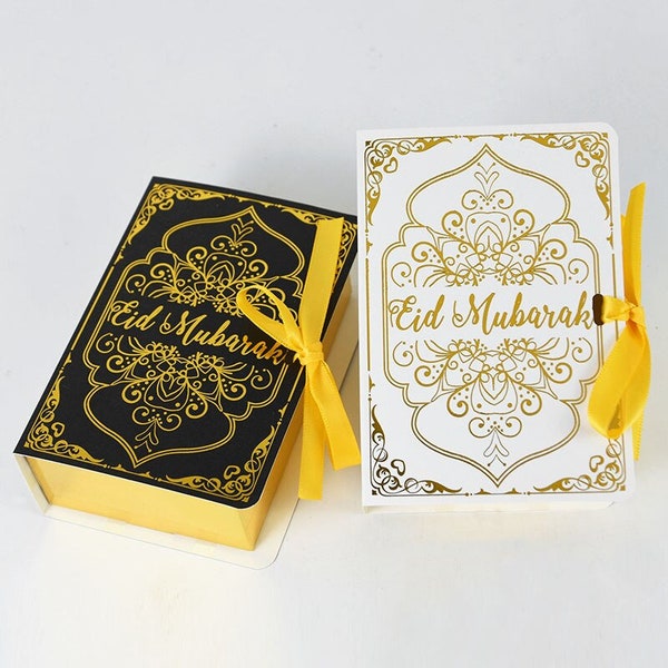 5 pièces livre forme Eid Mubarak chocolat bonbons boîtes Ramadan décor cadeau emballage boîte 2023 islamique musulman Festival fête fournitures