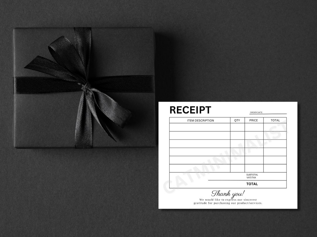 Small Rack Receipt Business Receipts Digital Download Receipts for Small Businesses Order ...