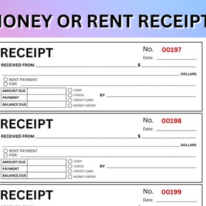 Printable Rent/Cash Payment Receipt Template - Digital Download. Rent Receipt. Receipt Template. Payment Receipt. Sales Receipt.