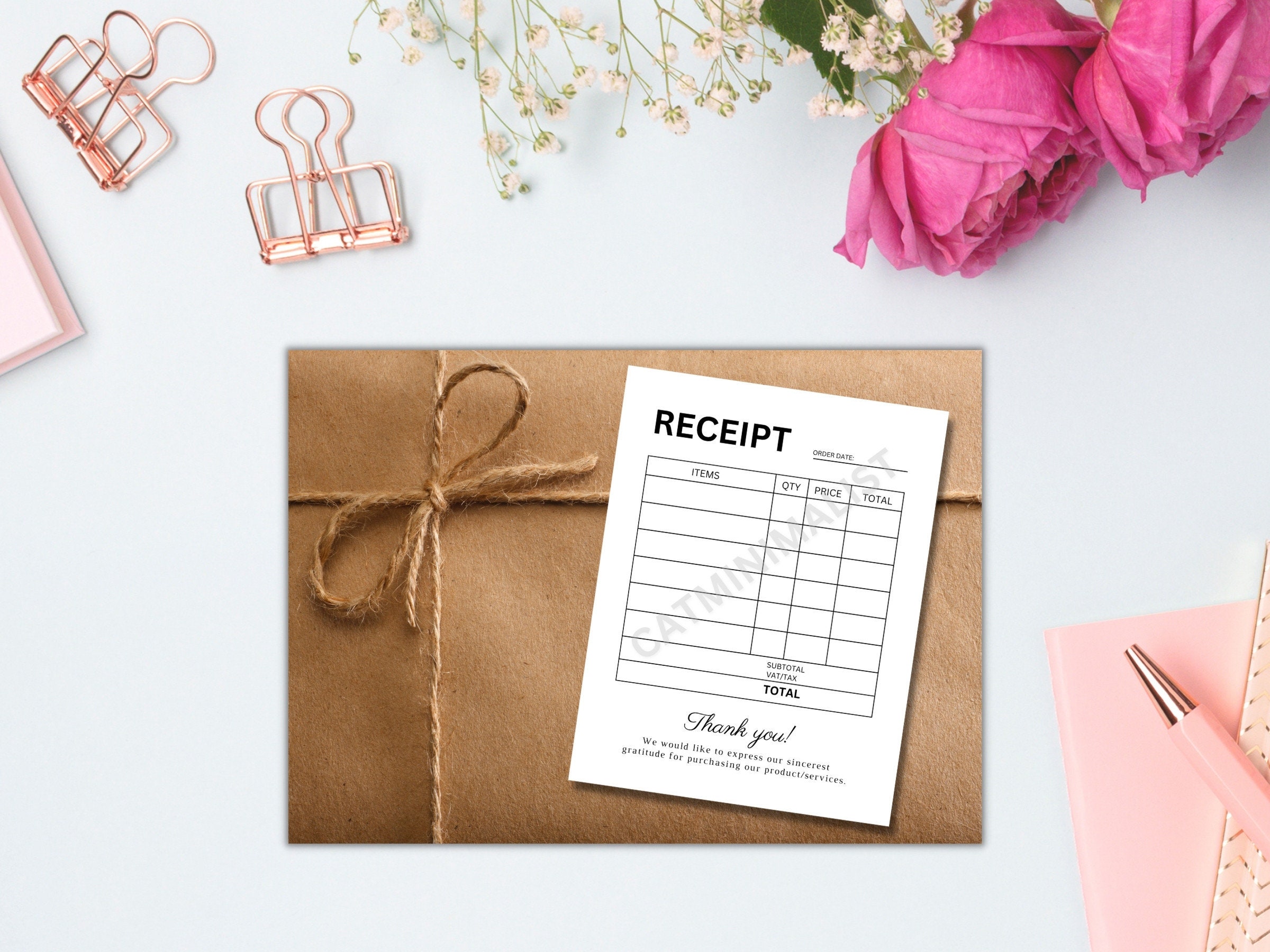Small Rack Receipt Business Receipts Digital Download | Receipts for Small Businesses ...