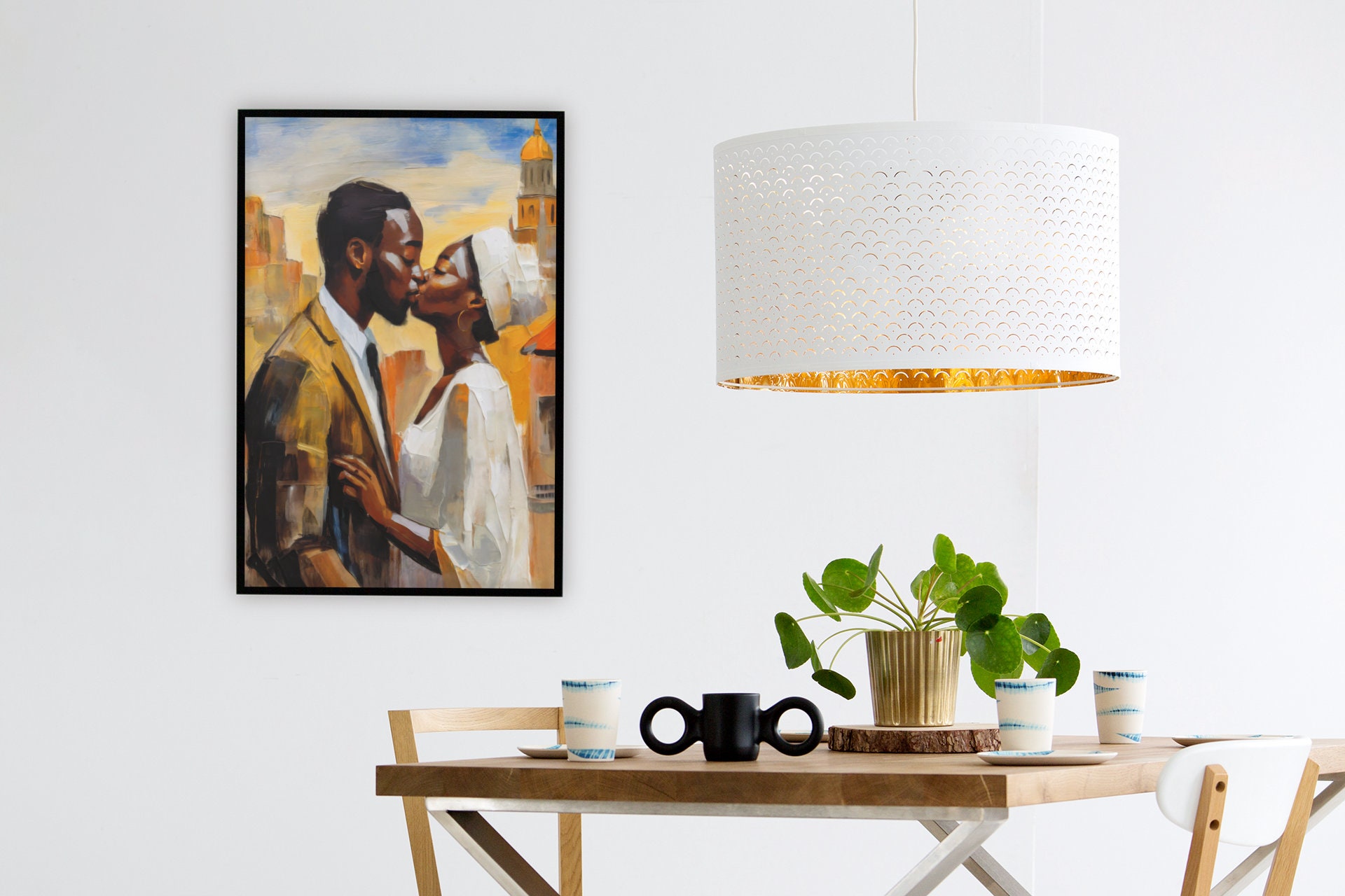 Black Couple Art Print Black Art Black Art Living Room - Etsy