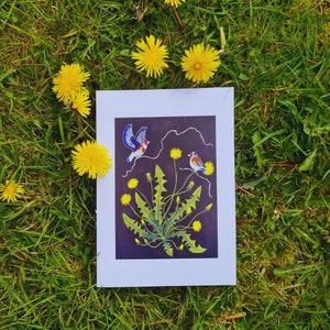 Tarjetas de felicitación de diente de león (paquete de 10)