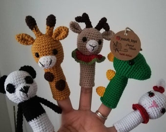 Finger Puppets, Crochet Finger Puppets, Forest Animals Puppets, Finger Puppen Gehäkelt, Finger Puppet Set, Educational Toys, Finger Toys Set