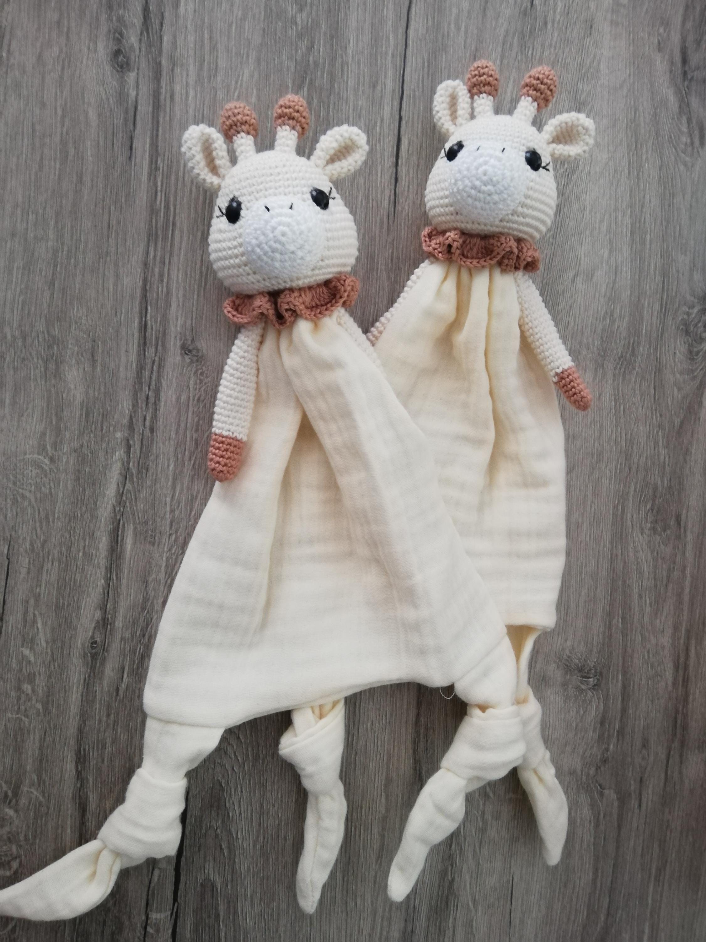 Giraffe Rattle Set Amigurumi Giraffe, Crochet Giraffe Set, Baby Sleeping Companion ...