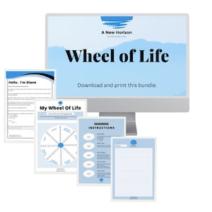 Download het PDF-activiteitenblad|Vergroot het gevoel van eigenwaarde om af te drukken|Afdrukbaar wiel van het leven|Zelfhulpactiviteitenbundel|Werkblad voor het verbeteren van het gevoel van eigenwaarde|