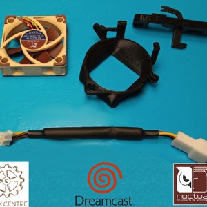 Noctua Silent Fan Mod Kit for Sega Dreamcast with genuine fan